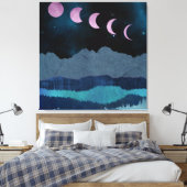 Toile Phases de lune rose Paysage (Insitu(Chambre))