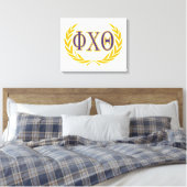 Toile Phi Chi Theta | Grecques avec Couronne (Insitu(Chambre))