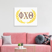 Toile Phi Chi Theta | Grecques avec Couronne (Insitu(Salon))