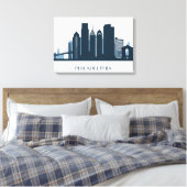 Toile Philadelphie, Pennsylvanie | Ville monochromatique (Insitu(Chambre))