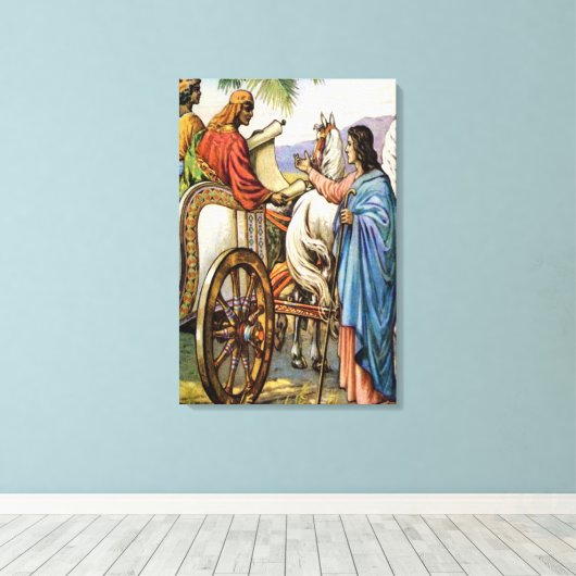 Toile philip et l'homme dans un char Wrapped Canvas (Insitu (Plancher de Bois))