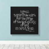 Toile Philippiens 3.14 Verse de la Bible (Insitu (Plancher de Bois))