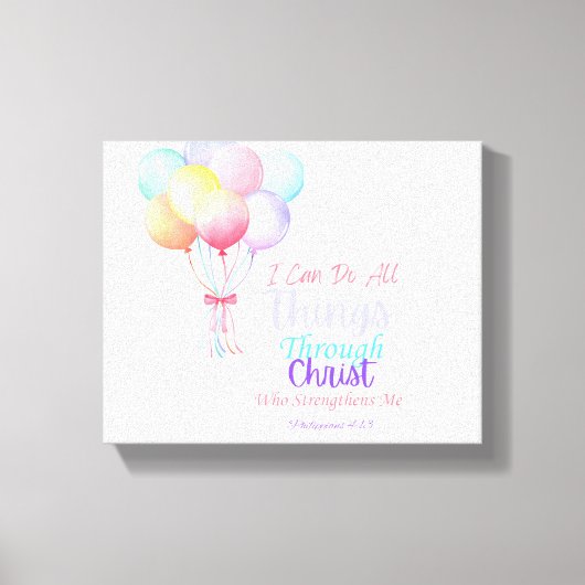 Toile Philippiens 4:13 Bible Verse Canvas (Recto)