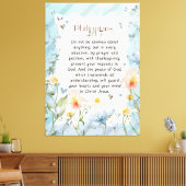 Toile Philippiens 4:6-7 Bible chrétienne Verse Aquarelle (Insitu(Salon))