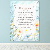Toile Philippiens 4:6-7 Bible chrétienne Verse Aquarelle (Insitu (Plancher de Bois))