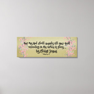 Toile Philippiens : Dieu fournira tout ce dont vous avez