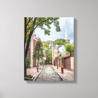Toile Philly Church et Cobblestone Alley Small