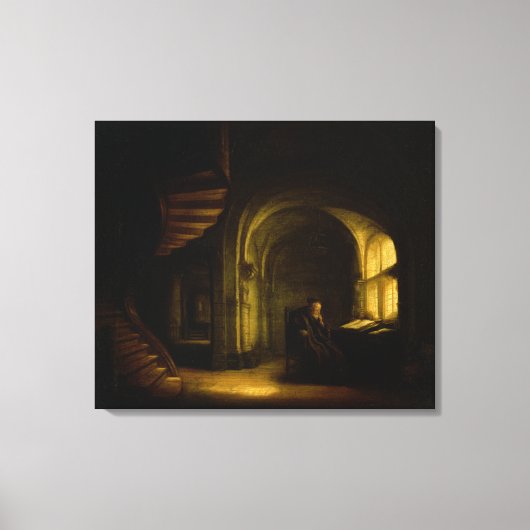 Toile Philosophe avec un livre ouvert, 1625-7 (huile sur (Recto)