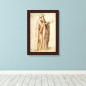 Toile Philosophe grec avec crâne humain par Michel-Ange (Insitu (Plancher de Bois))