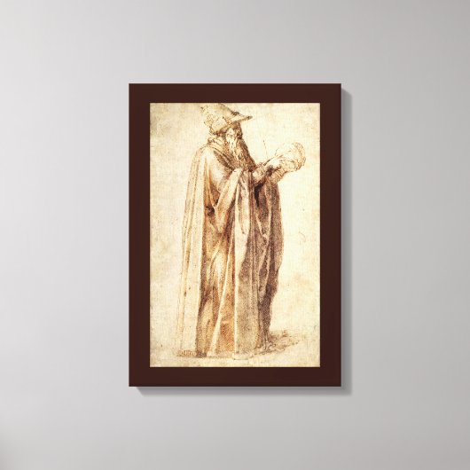 Toile Philosophe grec avec crâne humain par Michel-Ange (Recto)