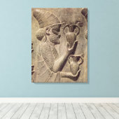 Toile Phoenicien portant deux offrandes, relief détail (Insitu (Plancher de Bois))