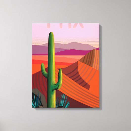Toile Phoenix Arizona | Affiche de voyage (Recto)