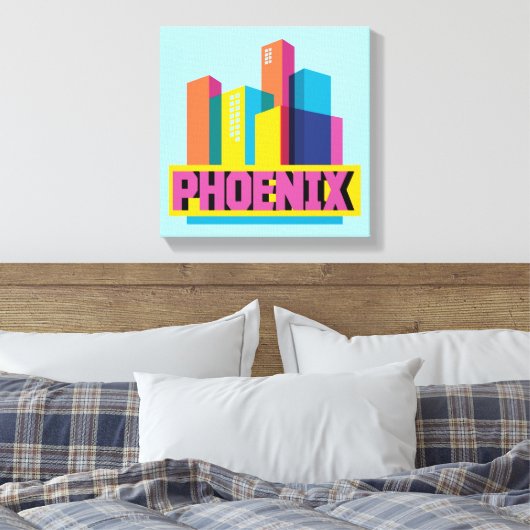 Toile Phoenix, Arizona | Neon Skyline (Insitu(Chambre))