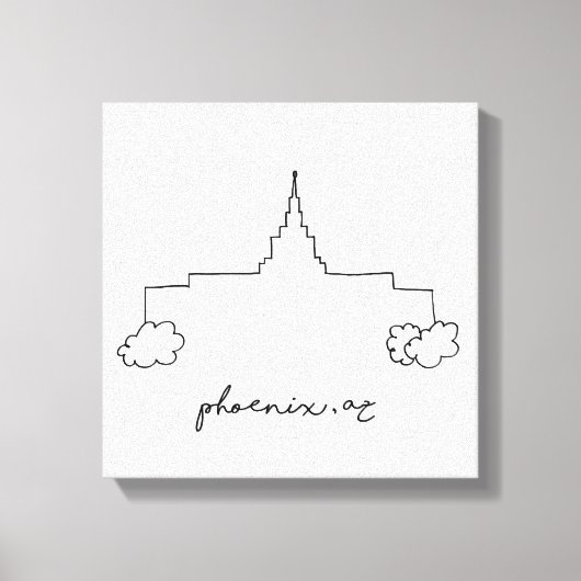 Toile phoenix arizona temple simple dessin moderne (Recto)
