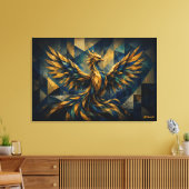 Toile Phoenix Ascendant | Édition Limitée Renaissance Cu (Insitu(Salon))