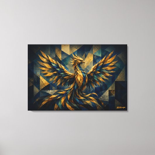 Toile Phoenix Ascendant | Édition Limitée Renaissance Cu (Recto)