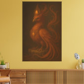Toile Phoenix Doré Royal – Collection d'Art Fin Élitaire (Insitu(Salon))