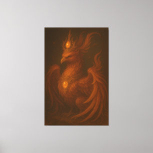 Toile Phoenix Doré Royal – Collection d'Art Fin Élitaire