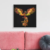 Toile Phoenix Rising - sur noir (Insitu(Salon))