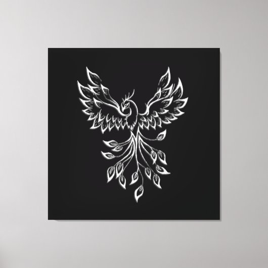 Toile Phoenix se lève sur le noir (Recto)