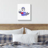 Toile Phoque comme marin avec bateau (Insitu(Chambre))