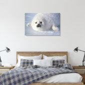 Toile Phoque du Groenland (Phoca groenlandica) Un harpe  (Insitu(Chambre))