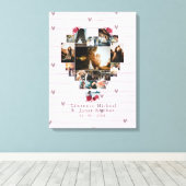 Toile Photo 18 moderne en forme de coeur Collage pour el (Insitu (Plancher de Bois))