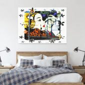 Toile Photo 8 Graffiti avec Fun Frame Flowers (Insitu(Chambre))