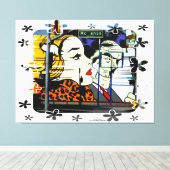 Toile Photo 8 Graffiti avec Fun Frame Flowers (Insitu (Plancher de Bois))