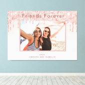 Toile Photo Best Friends Forever rose rose pâle parties (Insitu (Plancher de Bois))
