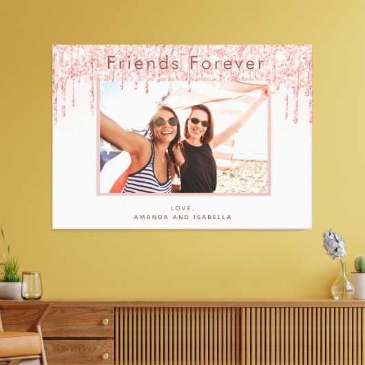 Toile Photo Best Friends Forever rose rose pâle parties (Insitu(Salon))