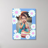 Toile Photo bleu simple Daisy (Recto)