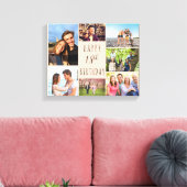 Toile Photo Collage 7 Photo Beige Brown 18e anniversaire (Insitu(Salon))