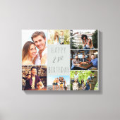 Toile Photo Collage 7 Photo Dove Grey 21e anniversaire (Recto)