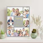 Toile Photo Collage 7 Photo Famille Citation Vie Gris<br><div class="desc">Créez votre propre toile enveloppée avec 7 de vos photos préférées. Le design a une citation de famille positive, écrit en écriture décontractée et la typographie de police maigre, avec une palette de couleurs modernes de gris et jaune (modifiable). Le texte dit "la vie familiale est la meilleure vie". Le...</div>