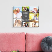 Toile Photo Collage 7 Photo Grey Blanc 90e anniversaire (Insitu(Salon))