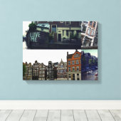 Toile Photo collage Amsterdam 3 (Insitu (Plancher de Bois))