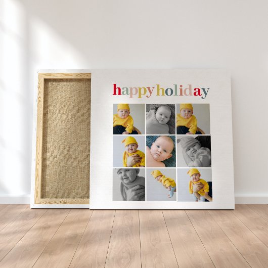 Toile Photo Collage | Colorful Happy Holiday