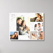 Toile Photo Collage - Love Life with You - Marbre gris (Recto)