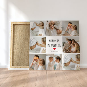 Toile Photo Collage Ma mère est mon cadeau Valentine