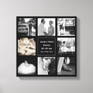 Toile PHOTO COLLAGE Mariage Vow Renouvellement Anniversa