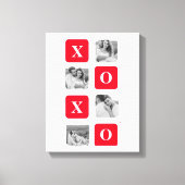 Toile Photo Collage moderne Couple et XOXO rouge (Recto)