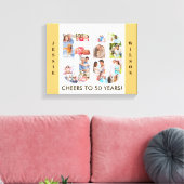 Toile Photo Collage Numéro 50 Neutre 50e anniversaire (Insitu(Salon))