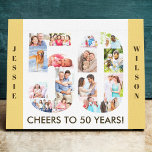 Toile Photo Collage Numéro 50 Neutre 50e anniversaire<br><div class="desc">Créez votre cadeau unique de 50e anniversaire. Cette toile intelligente est une excellente façon d'afficher votre collage photo. Le modèle est configuré pour vous permettre d'ajouter vos photos préférées, qui apparaîtra automatiquement sous la forme du chiffre 50. Vous pouvez également ajouter votre nom et votre année de naissance (ou votre...</div>