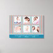 Toile Photo Collage with Decorative Fan Pattern (Recto)