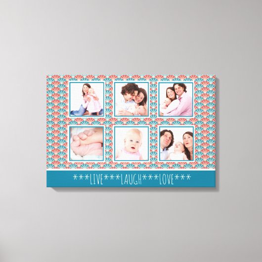 Toile Photo Collage with Decorative Fan Pattern (Recto)