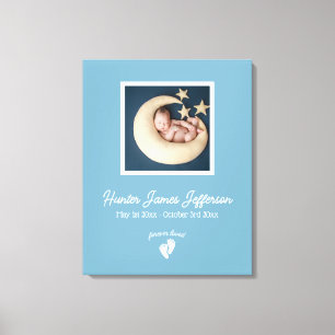 Toile Photo commémorative pour bébé Little Feet