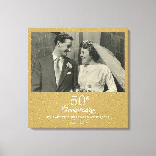 Toile Photo Confetti pour le 50e anniversaire du Mariage (Recto)
