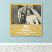 Toile Photo Confetti pour le 50e anniversaire du Mariage (Insitu (Plancher de Bois))