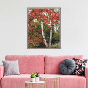Toile Photo couleur feuille automne